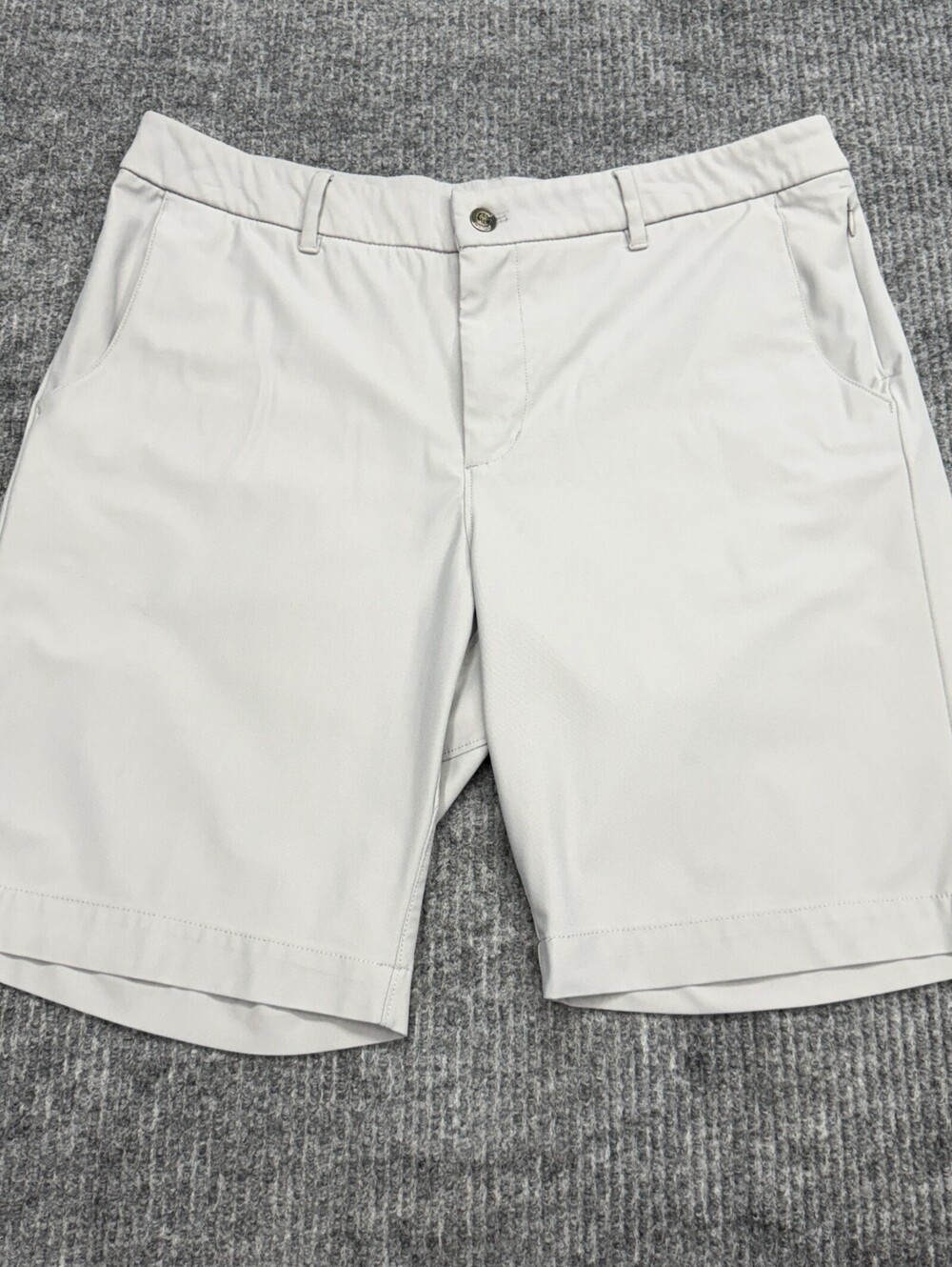 Johnnie-O Prep-Formance Shorts Men's 35 Gray Chino 9" Pockets Performance Golf